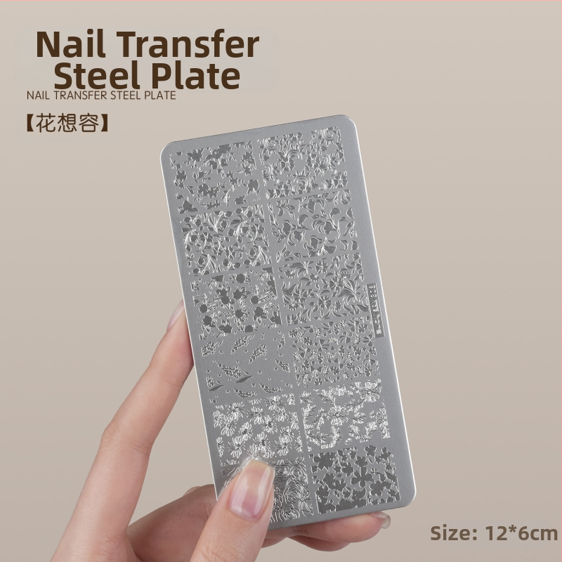 Gaoy Goya küünekunsti trükkimine terasplaadi vorm pitsist liblikamustriga lille Guofeng ülekandetööriist silikoontempel