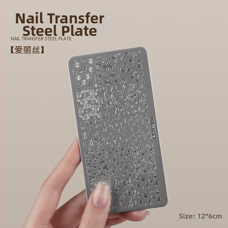 Gaoy Goya küünekunsti trükkimine terasplaadi vorm pitsist liblikamustriga lille Guofeng ülekandetööriist silikoontempel