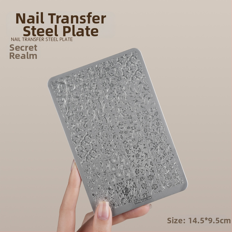 Gaoy Goya küünekunsti trükkimine terasplaadi vorm pitsist liblikamustriga lille Guofeng ülekandetööriist silikoontempel