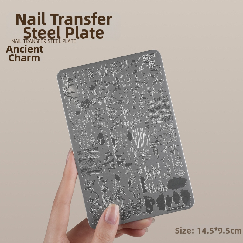 Gaoy Goya küünekunsti trükkimine terasplaadi vorm pitsist liblikamustriga lille Guofeng ülekandetööriist silikoontempel