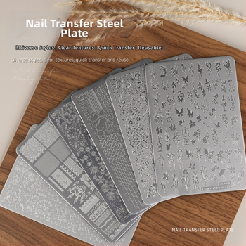 Gaoy Goya küünekunsti trükkimine terasplaadi vorm pitsist liblikamustriga lille Guofeng ülekandetööriist silikoontempel