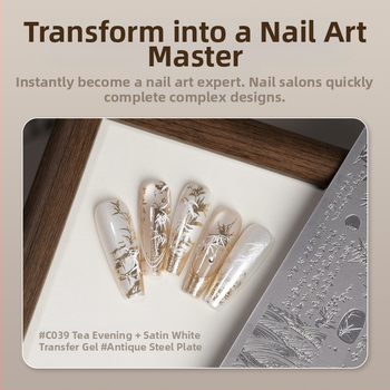 Gaoy Goya küünekunsti trükkimine terasplaadi vorm pitsist liblikamustriga lille Guofeng ülekandetööriist silikoontempel