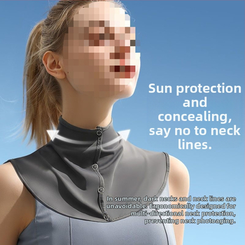 Siidsall suvine päikesekaitsega sall naistele jääsiidist õhuke sall õues sõitmiseks UV-kaitsega kaelakaitse võltskrae kaelakate
