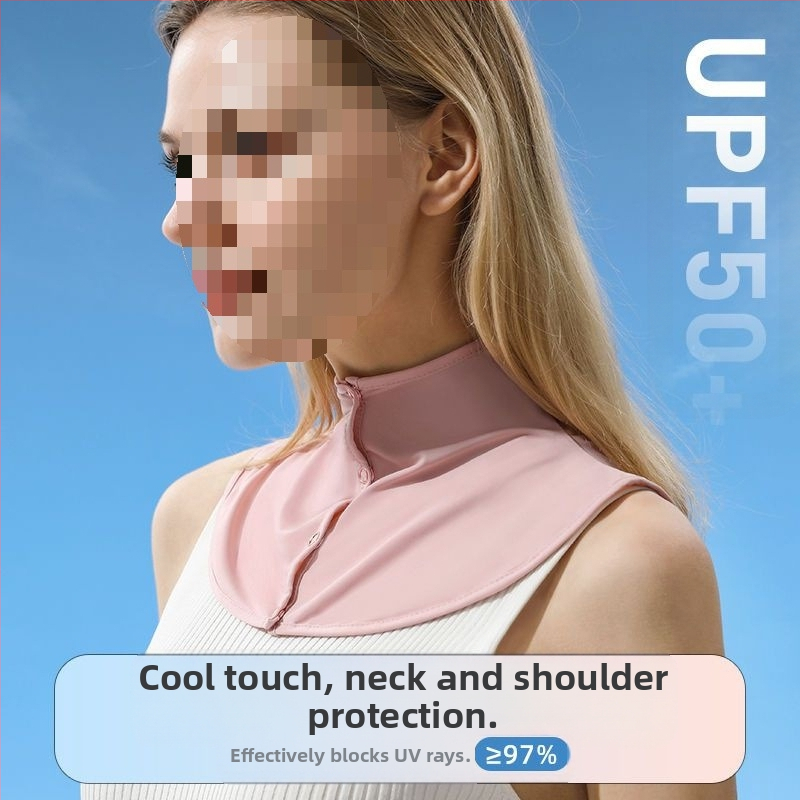 Hodvábna šatka, letná šatka na ochranu pred slnkom pre ženy, tenká šatka z ľadového hodvábu, vonkajšia šatka s ochranou proti UV žiareniu, falošný golier na krk, kryt krku