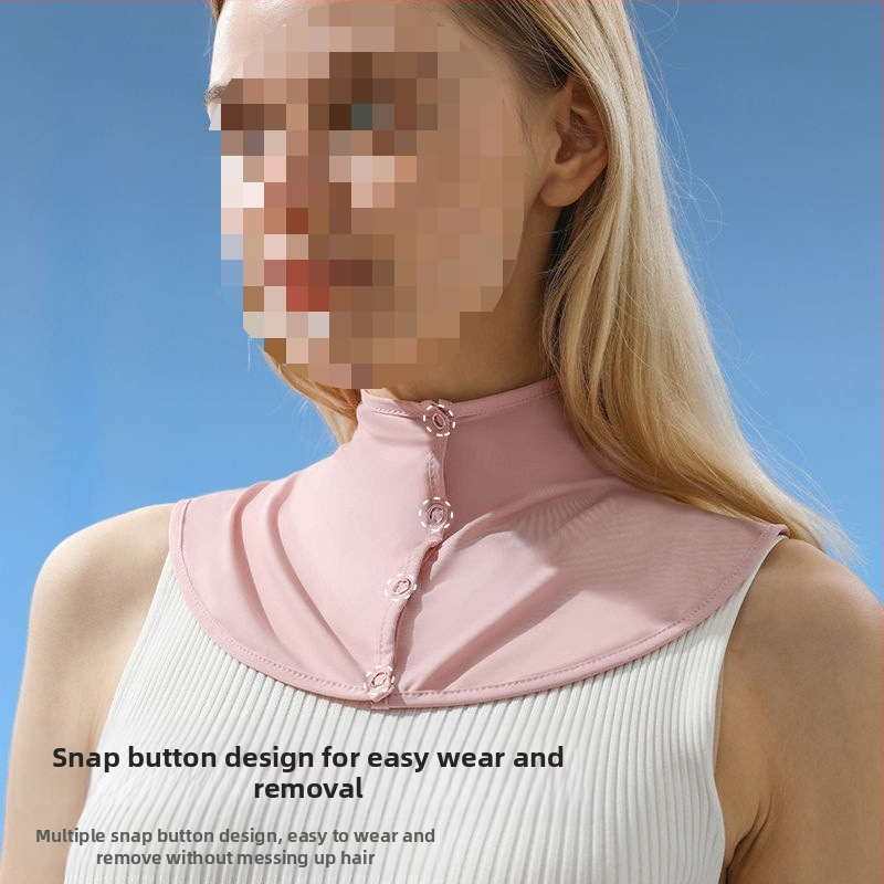 Hodvábna šatka, letná šatka na ochranu pred slnkom pre ženy, tenká šatka z ľadového hodvábu, vonkajšia šatka s ochranou proti UV žiareniu, falošný golier na krk, kryt krku