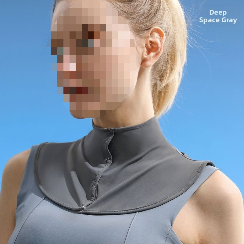 Siidsall suvine päikesekaitsega sall naistele jääsiidist õhuke sall õues sõitmiseks UV-kaitsega kaelakaitse võltskrae kaelakate