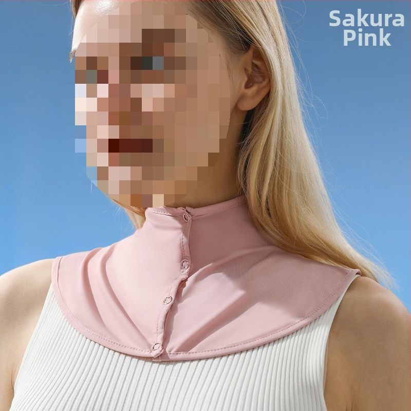 Siidsall suvine päikesekaitsega sall naistele jääsiidist õhuke sall õues sõitmiseks UV-kaitsega kaelakaitse võltskrae kaelakate