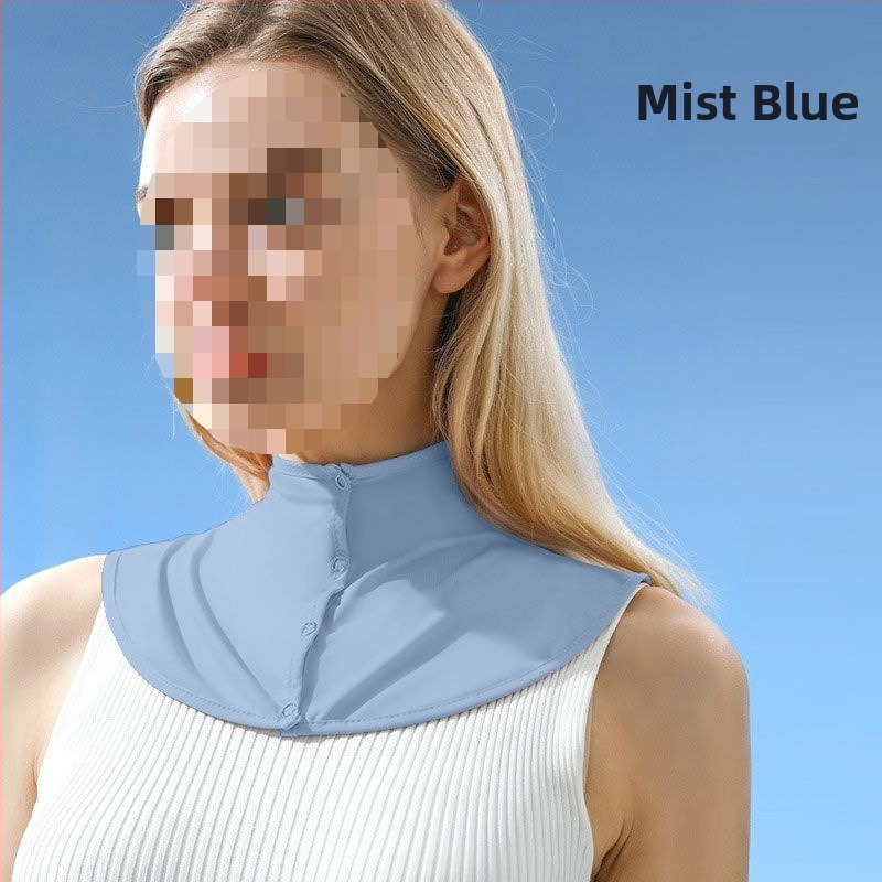 Siidsall suvine päikesekaitsega sall naistele jääsiidist õhuke sall õues sõitmiseks UV-kaitsega kaelakaitse võltskrae kaelakate