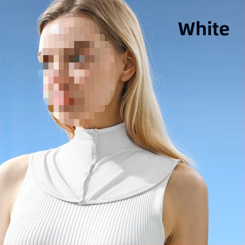 Siidsall suvine päikesekaitsega sall naistele jääsiidist õhuke sall õues sõitmiseks UV-kaitsega kaelakaitse võltskrae kaelakate