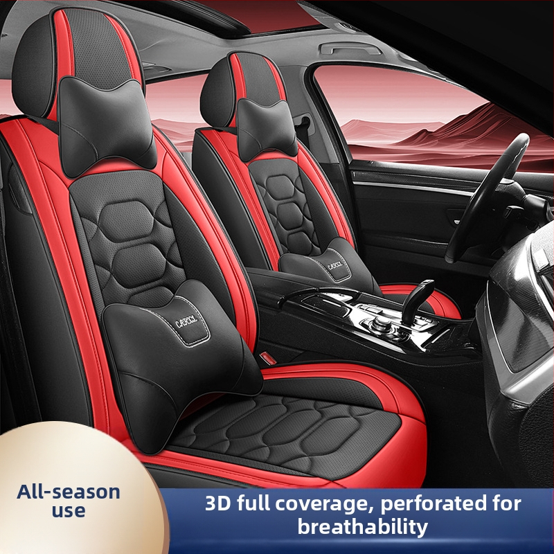 Väliskaubanduse tehase otsene hulgimüük uue auto istmepadi täielikult ümbritsetud perforeeritud hingavast nahast istmekattega nelja aastaaja universaalne istmepadi