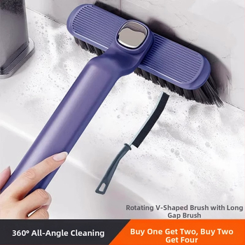 Daudzfunkcionāla vannas istabas tualetes birste bez miruša leņķa spraugas maza birste mājsaimniecības virtuves rotējoša sienas slota tīrīšanas birste