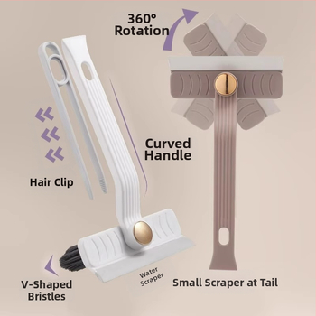 Daudzfunkcionāla vannas istabas tualetes birste bez miruša leņķa spraugas maza birste mājsaimniecības virtuves rotējoša sienas slota tīrīšanas birste
