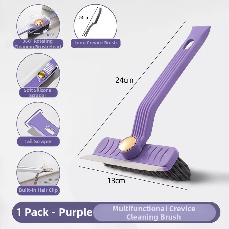 Daudzfunkcionāla vannas istabas tualetes birste bez miruša leņķa spraugas maza birste mājsaimniecības virtuves rotējoša sienas slota tīrīšanas birste