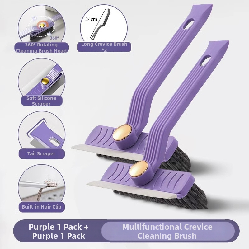 Daudzfunkcionāla vannas istabas tualetes birste bez miruša leņķa spraugas maza birste mājsaimniecības virtuves rotējoša sienas slota tīrīšanas birste