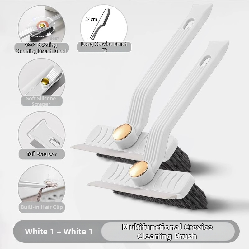 Daudzfunkcionāla vannas istabas tualetes birste bez miruša leņķa spraugas maza birste mājsaimniecības virtuves rotējoša sienas slota tīrīšanas birste