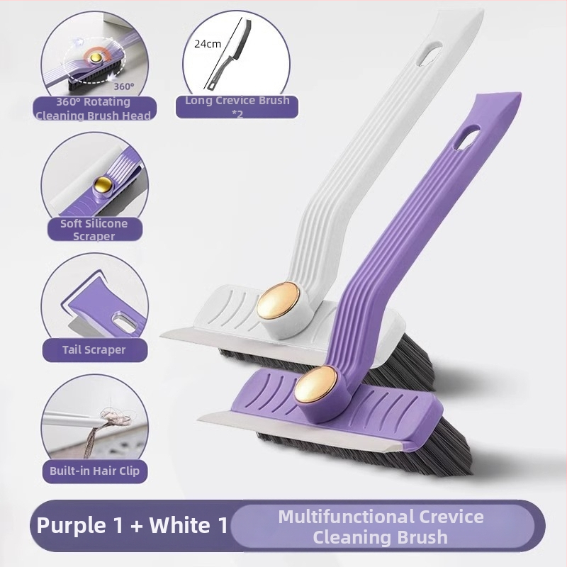 Daudzfunkcionāla vannas istabas tualetes birste bez miruša leņķa spraugas maza birste mājsaimniecības virtuves rotējoša sienas slota tīrīšanas birste