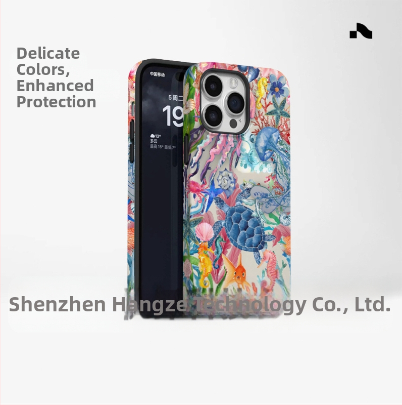 Populārs ārējās tirdzniecības salas stila tālruņa maciņš, kas piemērots iPhone 16, jaunam modelim, divi vienā, Apple 15 Pm triecienizturīgs aizsargapvalks