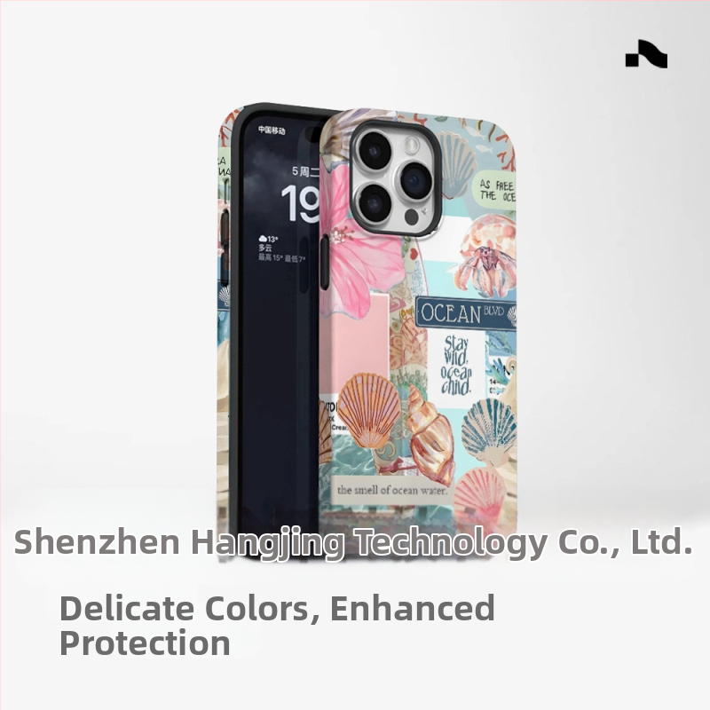 Populārs ārējās tirdzniecības salas stila tālruņa maciņš, kas piemērots iPhone 16, jaunam modelim, divi vienā, Apple 15 Pm triecienizturīgs aizsargapvalks