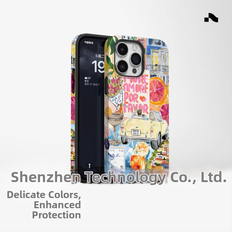 Populārs ārējās tirdzniecības salas stila tālruņa maciņš, kas piemērots iPhone 16, jaunam modelim, divi vienā, Apple 15 Pm triecienizturīgs aizsargapvalks