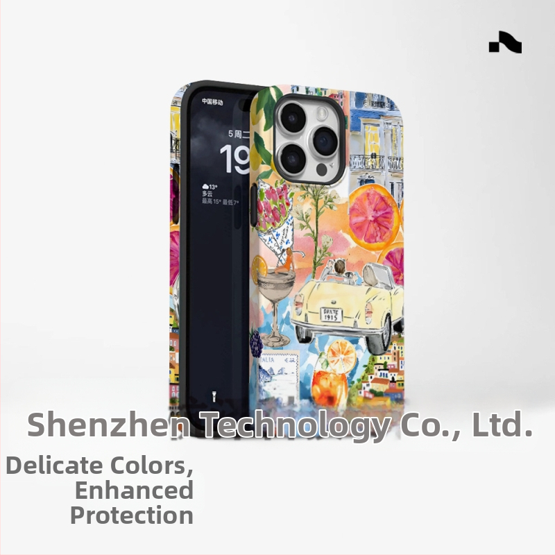 Populārs ārējās tirdzniecības salas stila tālruņa maciņš, kas piemērots iPhone 16, jaunam modelim, divi vienā, Apple 15 Pm triecienizturīgs aizsargapvalks