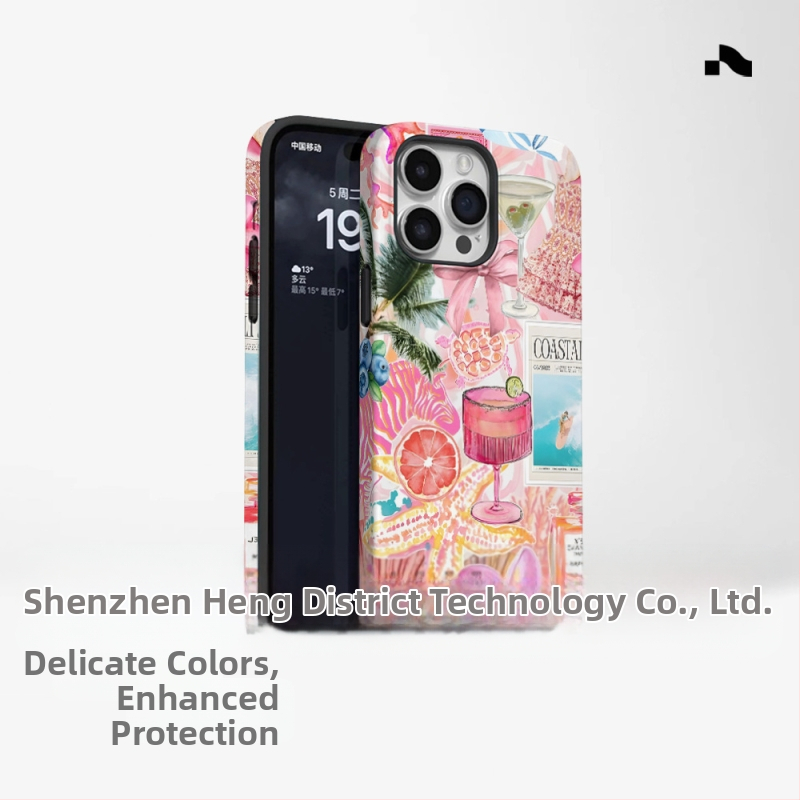 Populārs ārējās tirdzniecības salas stila tālruņa maciņš, kas piemērots iPhone 16, jaunam modelim, divi vienā, Apple 15 Pm triecienizturīgs aizsargapvalks