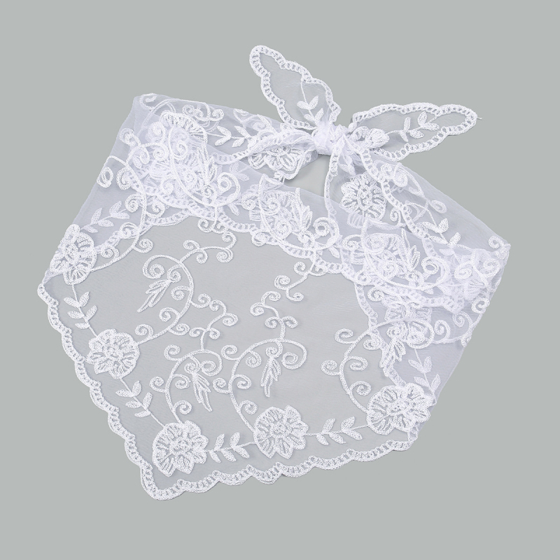 Euroopa ja Ameerika pruudi peakate lilleline pitsist kolmnurkne sall kevadel ja suvel uus mustvalge ühevärviline loor pulmapitsist hidžabi naistele