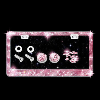 Αμερικανικό πλαίσιο πινακίδας κυκλοφορίας με διαμάντια και στρας, ακρυλικό πλαίσιο πινακίδας κυκλοφορίας, αξεσουάρ αυτοκινήτου, διασυνοριακό πλαίσιο πινακίδας κυκλοφορίας από ανοξείδωτο ατσάλι 304
