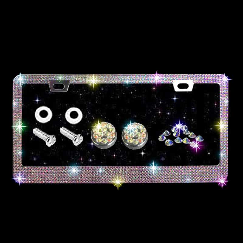 Amerikāņu numura zīmes rāmis ar dimantiem un rhinestones, akrila numura zīmes rāmis, automašīnu aksesuāri, pārrobežu modeļa 304 nerūsējošā tērauda numura zīmes rāmis