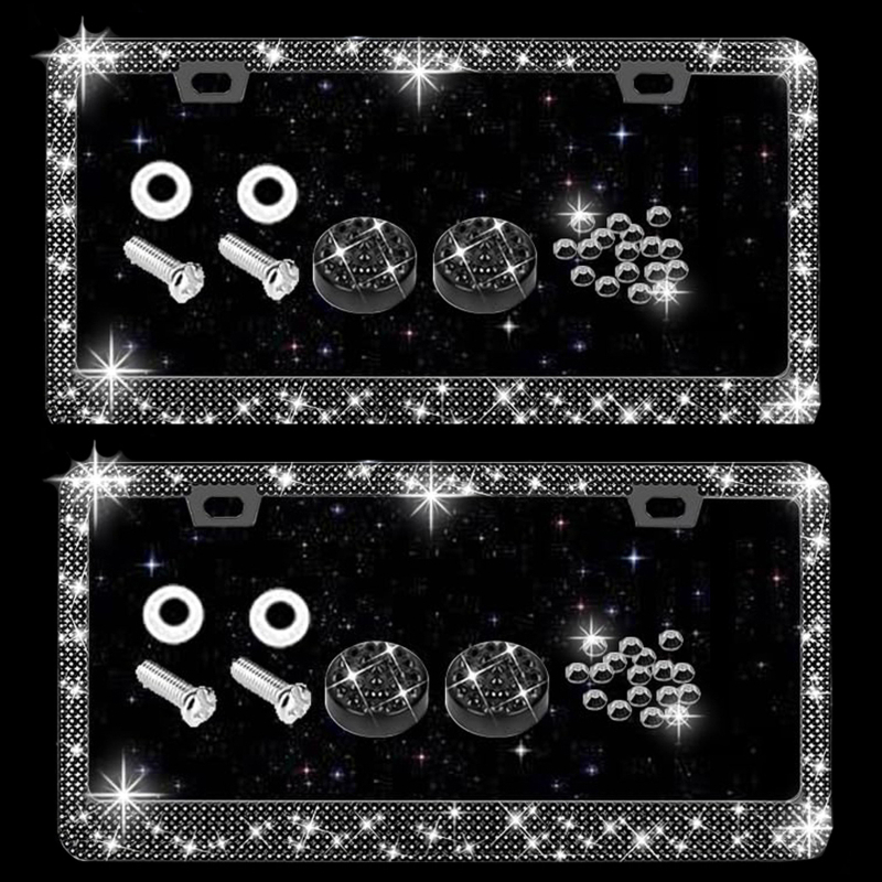 Amerikāņu numura zīmes rāmis ar dimantiem un rhinestones, akrila numura zīmes rāmis, automašīnu aksesuāri, pārrobežu modeļa 304 nerūsējošā tērauda numura zīmes rāmis