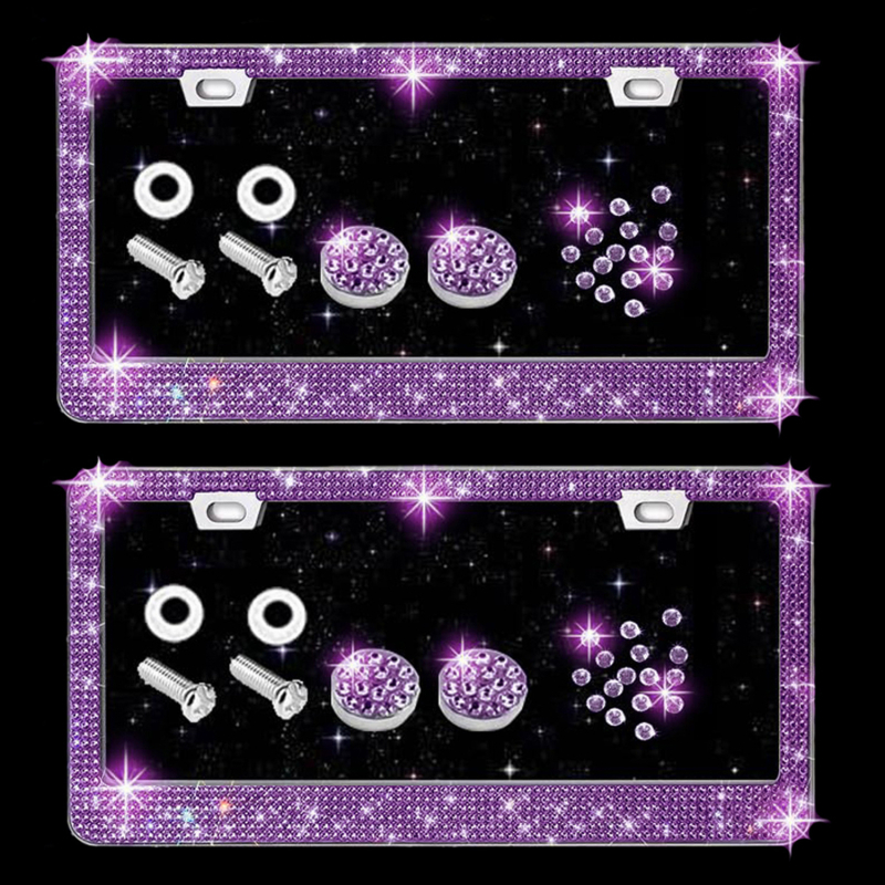 Amerikāņu numura zīmes rāmis ar dimantiem un rhinestones, akrila numura zīmes rāmis, automašīnu aksesuāri, pārrobežu modeļa 304 nerūsējošā tērauda numura zīmes rāmis