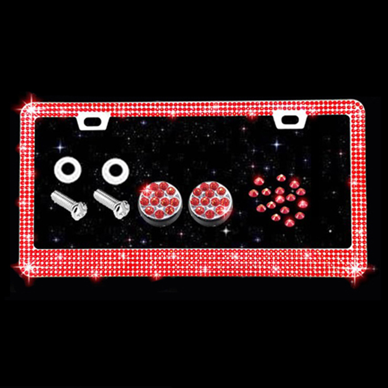 Amerikāņu numura zīmes rāmis ar dimantiem un rhinestones, akrila numura zīmes rāmis, automašīnu aksesuāri, pārrobežu modeļa 304 nerūsējošā tērauda numura zīmes rāmis