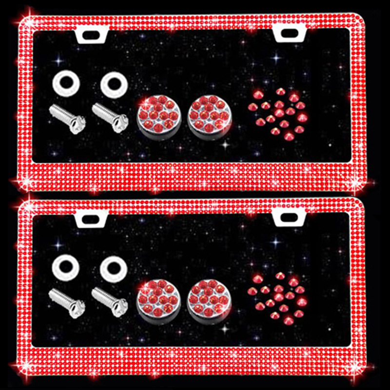 Amerikāņu numura zīmes rāmis ar dimantiem un rhinestones, akrila numura zīmes rāmis, automašīnu aksesuāri, pārrobežu modeļa 304 nerūsējošā tērauda numura zīmes rāmis