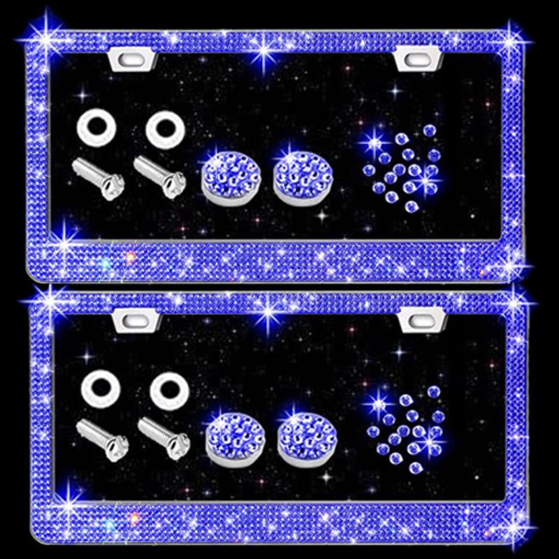 Amerikāņu numura zīmes rāmis ar dimantiem un rhinestones, akrila numura zīmes rāmis, automašīnu aksesuāri, pārrobežu modeļa 304 nerūsējošā tērauda numura zīmes rāmis