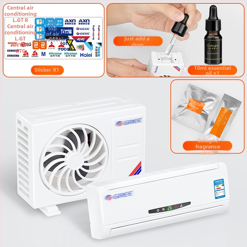 Mini-kliimaseadme mudel autos, keskkonsool, autokaunistustarbed, autokaunistused, päikeseenergia 2025. aasta uus mudel