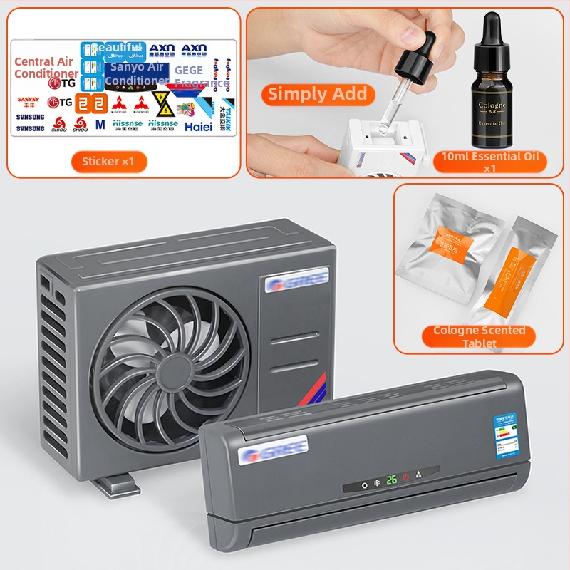 Mini-kliimaseadme mudel autos, keskkonsool, autokaunistustarbed, autokaunistused, päikeseenergia 2025. aasta uus mudel