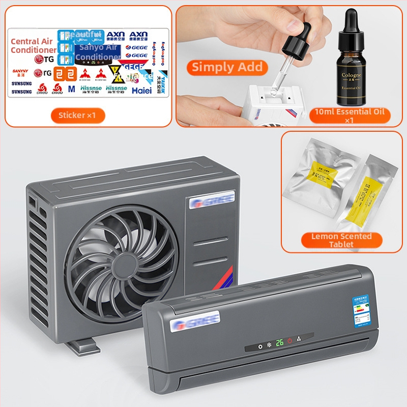 Mini-kliimaseadme mudel autos, keskkonsool, autokaunistustarbed, autokaunistused, päikeseenergia 2025. aasta uus mudel