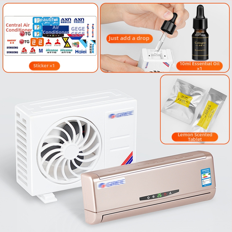 Mini-kliimaseadme mudel autos, keskkonsool, autokaunistustarbed, autokaunistused, päikeseenergia 2025. aasta uus mudel