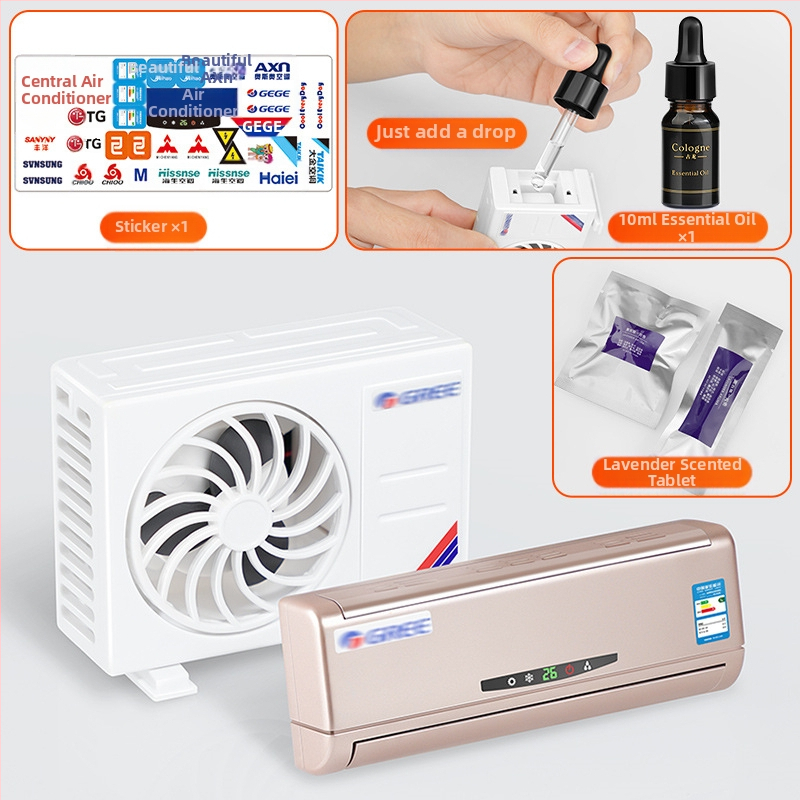 Mini-kliimaseadme mudel autos, keskkonsool, autokaunistustarbed, autokaunistused, päikeseenergia 2025. aasta uus mudel