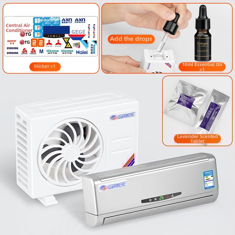 Mini-kliimaseadme mudel autos, keskkonsool, autokaunistustarbed, autokaunistused, päikeseenergia 2025. aasta uus mudel