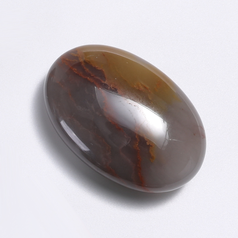 Φυσική πέτρα SPA για ενεργειακό μασάζ με ζεστές πέτρες, μασάζ με ξύσιμο, πέτρα αιθέριου ελαίου, επίπεδη οβάλ 40*60*20mm