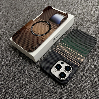 Poolpakk sobib Iphone17Promax mobiiltelefoni ümbrisele, süsinikkiust mustriga magnetiline Apple 16 üliõhuke kukkumisvastane ümbris