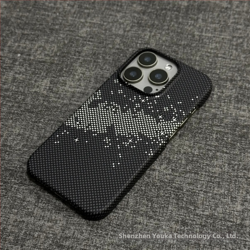 Poolpakk sobib Iphone17Promax mobiiltelefoni ümbrisele, süsinikkiust mustriga magnetiline Apple 16 üliõhuke kukkumisvastane ümbris