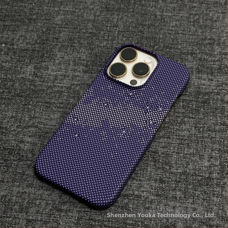 Poolpakk sobib Iphone17Promax mobiiltelefoni ümbrisele, süsinikkiust mustriga magnetiline Apple 16 üliõhuke kukkumisvastane ümbris