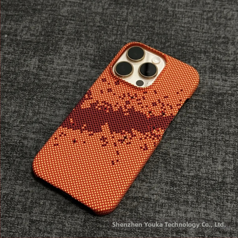 Poolpakk sobib Iphone17Promax mobiiltelefoni ümbrisele, süsinikkiust mustriga magnetiline Apple 16 üliõhuke kukkumisvastane ümbris
