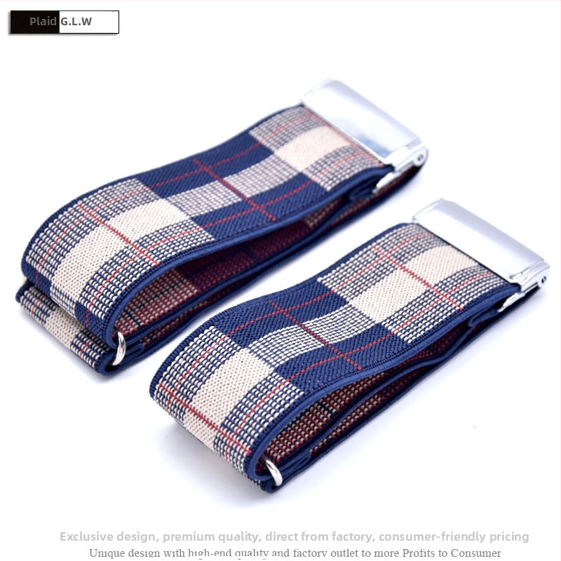 Suaugusiems skirti vyriški ir moteriški marškinių raiščiai, neslystantys dirželiai, universalūs rankogaliai, stilingi elastiniai raiščiai, europietiški ir amerikietiški rankovių žiedai, reguliuojami