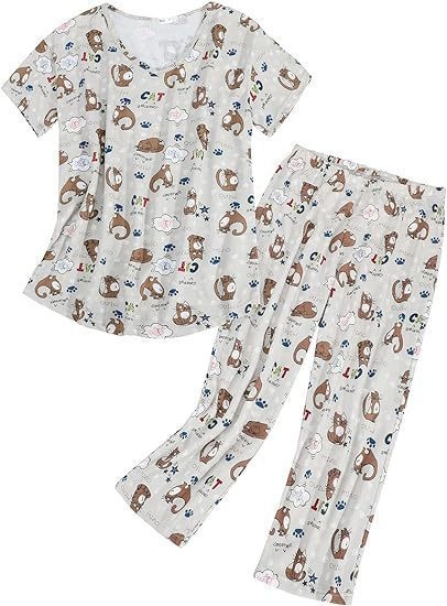 2025. aasta Amazoni piiriülene suvine uus pluss-suuruses naiste väliskaubanduse koduriided pidžaamad trükitud naiste kaheosaline ülikond