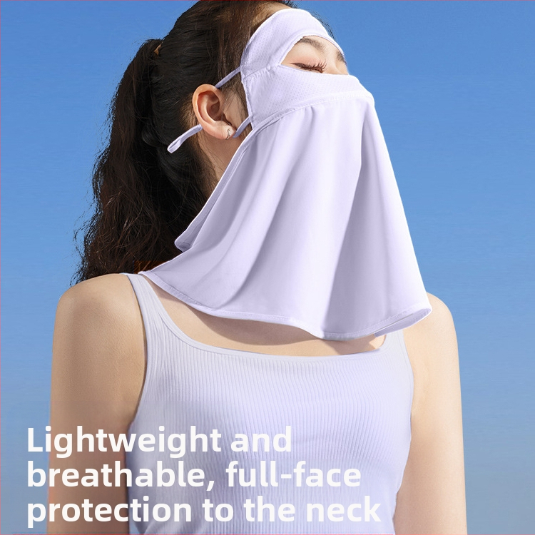 Слънцезащитен крем за цялото лице, UV защита, Ice Silk, маска за лице, езда, жени, слънцезащитен сенник за лице, лице, врата, очите, ъглите на очите