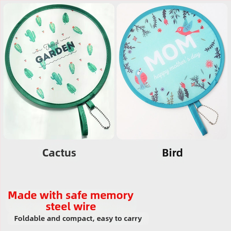 Käsitsi vändatav kaasaskantav ventilaator suveüliõpilastele, kaasaskantav multifilmide kokkupandav ventilaator, väike hundinuia ventilaator, populaarne ja armas