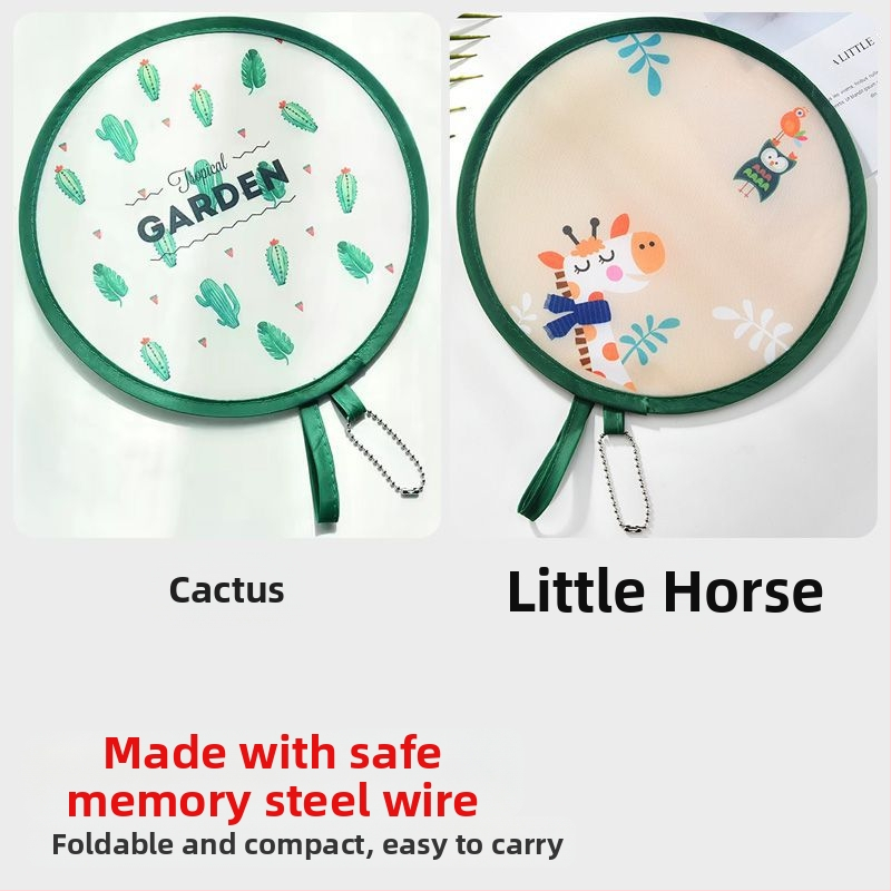 Käsitsi vändatav kaasaskantav ventilaator suveüliõpilastele, kaasaskantav multifilmide kokkupandav ventilaator, väike hundinuia ventilaator, populaarne ja armas