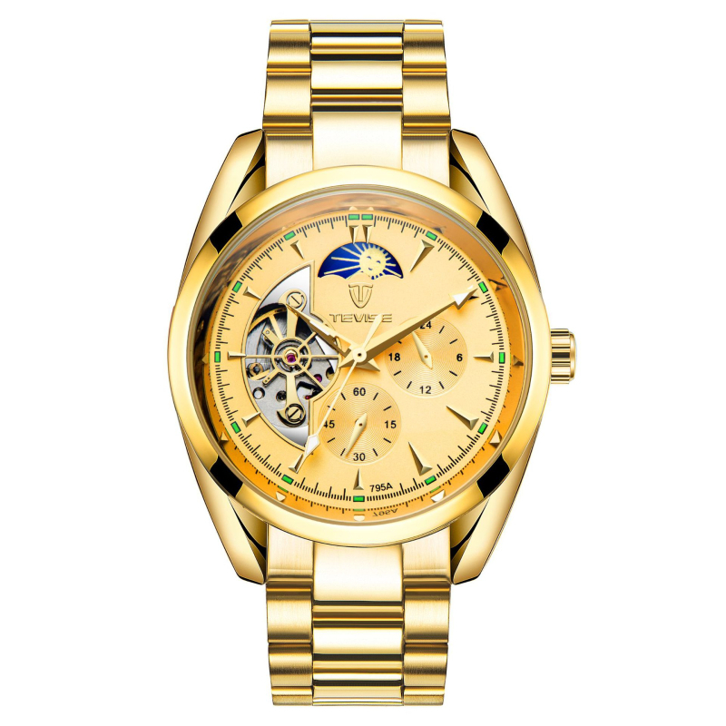 2025. gada Šveices TEVISE TWIS pulkstenis Tourbillon vīriešu pulkstenis ūdensizturīgs mehāniskais pulkstenis liels biznesa vīriešu pulkstenis ar tērauda lenti
